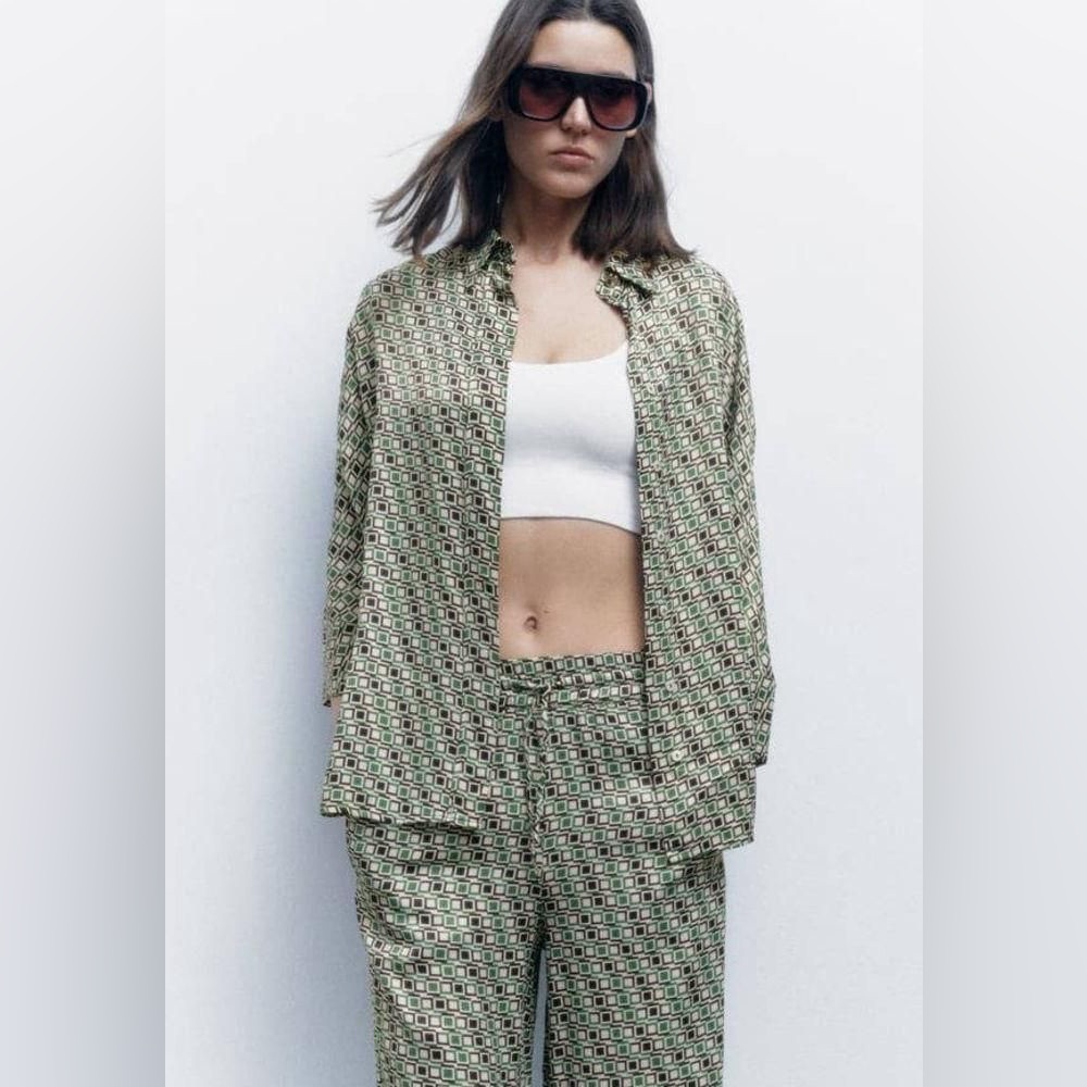 Zara matching set. Shirt size M, pants size L
